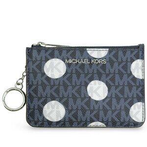 Michael Kors Jet Set Travel Small Top Zip Coin Pouch w ID Window NWT